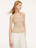 Square Neck Women Knit Tank Top GOELIA
