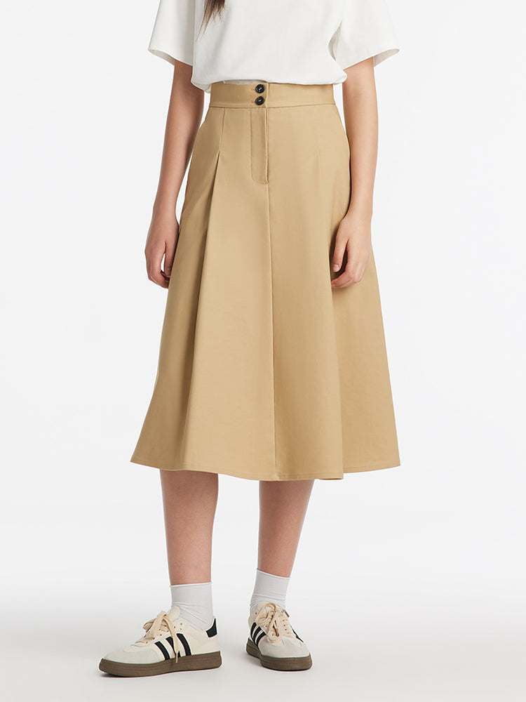Pleated A-Line Women Half Skirt GOELIA