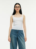 Tencel Mulberry Silk Blend Women Knit Stretchy Tank Top GOELIA