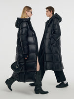 Windproof Warm Hooded Long Goose Down Coat GOELIA
