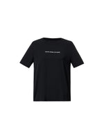 22MM Mulberry Silk Tencel Blend Women Letter Print T-Shirt GOELIA