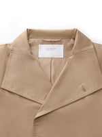 Cotton Color Block Cuffs Unisex Trench Coat GOELIA