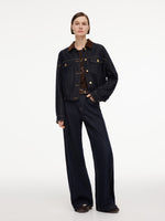 [Preview] 100% Cotton Denim Corduroy Collar Women Barn Jacket GOELIA