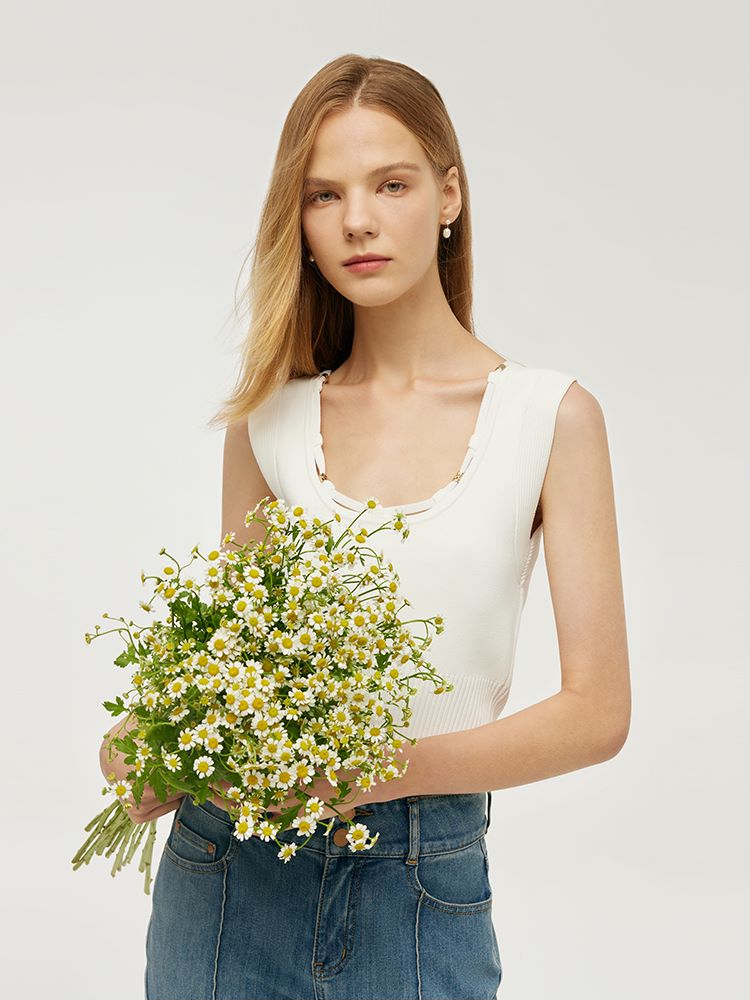 Reversible Women Knitted Tank Top GOELIA