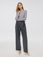 Machine Washable Wool Women Long Sleeve Top GOELIA