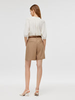 Loose A-Line Women Shorts With Belt GOELIA