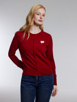 100% Wool Sheep Embroidered Women Cardigan GOELIA