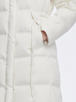 Drawstring Adjustable Waist Hooded Long Goose Down Coat GOELIA