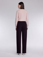 [Preview] Elastic Waist Straight Leg Women Knit Pants GOELIA