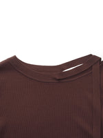 Triacetate Lyocell Blend Women Ribbon Knit Top GOELIA