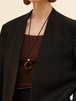 22MM Xiang Yun Silk Unisex Collarless Blazer GOELIA