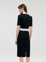 Ruffle Patchwork Women Midi Dress GOELIA