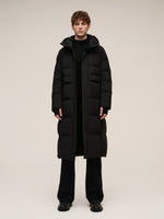 Thermal Tech Back Hooded Unisex Long Goose Down Coat GOELIA