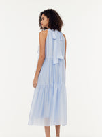 Women Halter Maxi Dress With Detachable Flower GOELIA