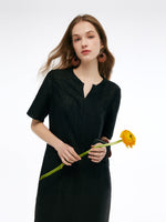 18MM Xiang Yun Silk Pockets Women Loose Fit Midi Dress GOELIA
