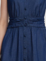Denim A-Line Sleeveless Women Mini Dress GOELIA