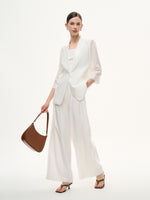 Tencel Acetate Blend 3/4 Sleeve Women Blazer GOELIA