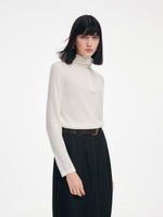 [Preview] Cashmere Wool Blend Convertible High Neck Women Sweater GOELIA