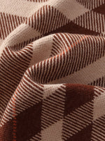 Tencel Wool Blend Plaid Women Cardigan GOELIA
