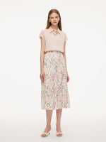 [Preview] 22MM Mulberry Silk Women Shirt With Silk Scarf GOELIA