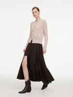 [Preview] A-Line Side Slit Women Pleated Skirt GOELIA