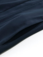 [Preview] Triacetate Blend Square Neck Women Midi Dress With Belt GOELIA