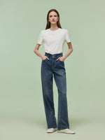 Denim Women High-waisted Straight Leg Jeans GOELIA