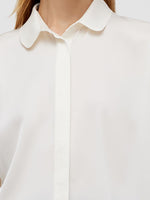 Mulberry Silk Lapel Women Shirt GOELIA