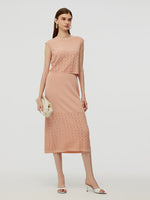 Tencel Tank Top And Midi Skirt Two-Piece Set GOELIA