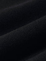 Black Wool And Cashmere Notched Lapel Women Coat GOELIA