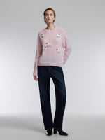 [Preview] Alpaca Wool Blend Sheep Embroidered Women Sweater GOELIA
