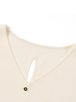 Tencel Blend Side Twist Women Cap Sleeve Knit Top GOELIA