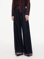 [Preview] Lyocell Cotton Blend Denim Women Jeans With Belt GOELIA