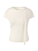 Triacetate Lyocell Blend Women Ribbon Knit Top GOELIA