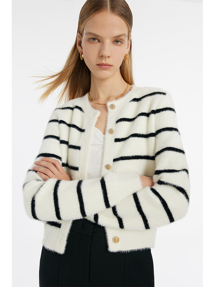 Osilla Ls Knit Cardigan Silver Mink