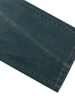 Denim Adjustable Waist Straight Wide Leg Women Jeans GOELIA