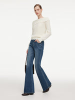 Four-Way Stretch Denim Women Flared Jeans GOELIA