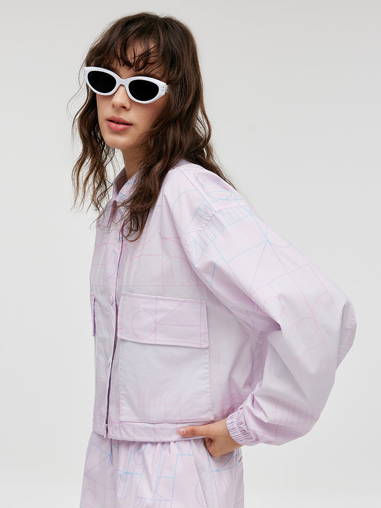 GOELIA X CHRISTINE PHUNG Crop Jacket And Shorts Two-Piece Set GOELIA