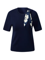 Tencel Blend Cut Out Women Knit Top GOELIA