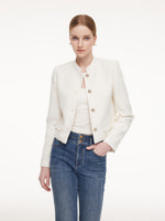 Stand Collar Single-Breasted Women Jacket GOELIA