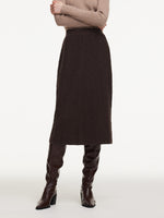 Ribbed Knitted Column Women Skirt GOELIA