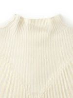 Patchwork Mock Neck Women Knitted Tank Top GOELIA