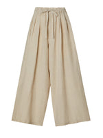 100% Linen Loose Fit Unisex Barrel Leg Pants GOELIA