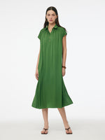 22MM Mulberry Silk Stretch Women Maxi Shirt Dress With Belt GOELIA