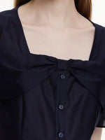 Tencel Blend Bowknot Blouse And Skirt Two-Piece Set GOELIA