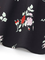 16MM Mulberry Silk Floral Print Women Skirt GOELIA