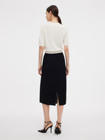 V-Neck Cut-Out Knitted Top And Half Skirt Two-Piece Set GOELIA