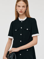 Triacetate Ruffle Women Mini Dress GOELIA