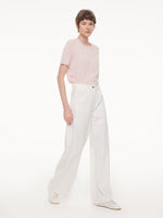 Lyocell Cotton Blend Adjustable Waist Women Curved-Leg Jeans GOELIA