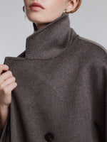 [Preview] Wool Cashmere Double-Faced Women Wrap Overcoat GOELIA